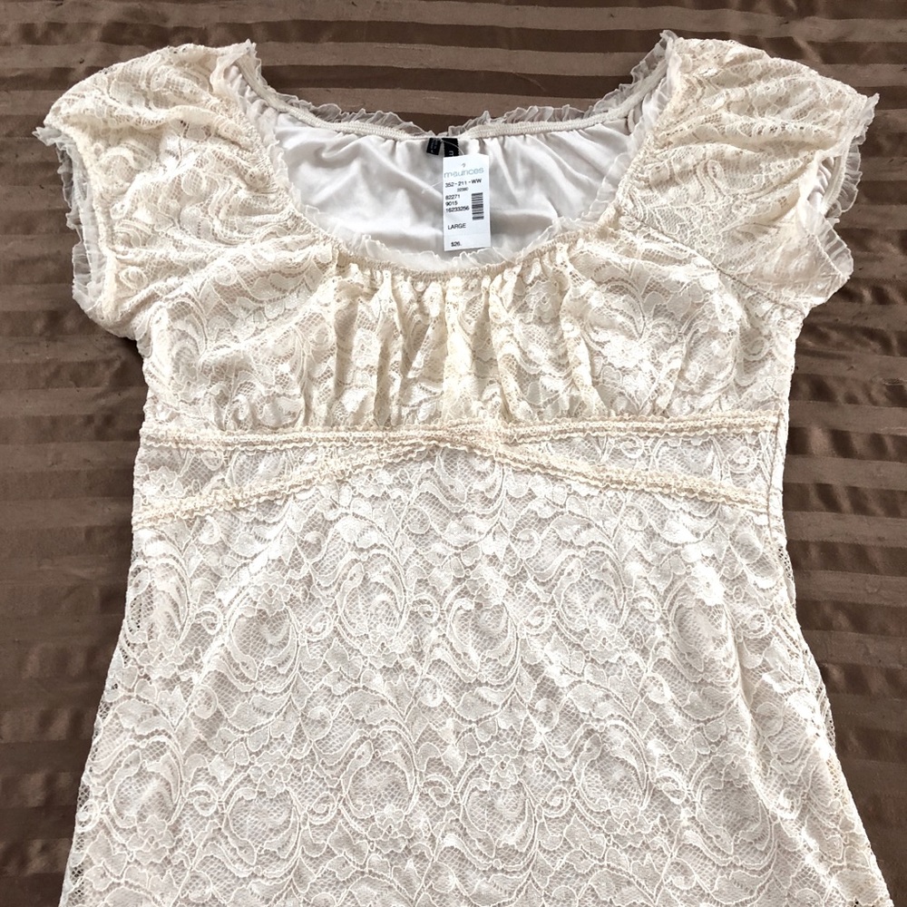 Ivory laced top
